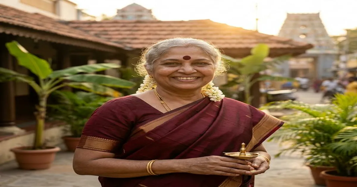 Happy elderly Indian person showing a dignified healthy smile