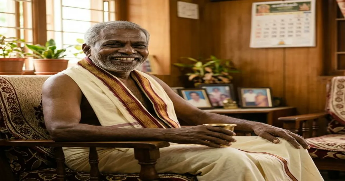 Elderly patient in Chennai applying denture adhesive correctly for proper denture fit