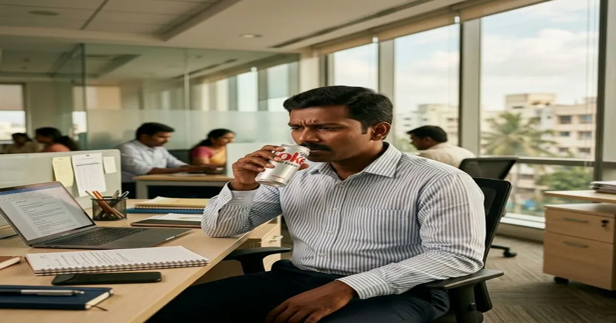 Comparison of regular and diet soda bottles showing pH levels and enamel erosion effects